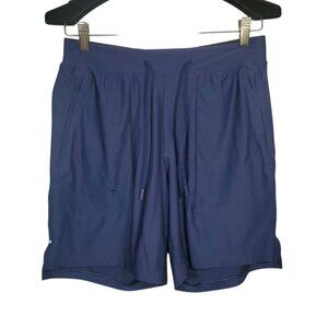 Lululemon License To Train Short 7” Linerless Men's S Navy Blue Gym Workout